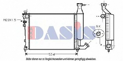 AKS DASIS 060840n -  Радиатор, охлаждение двигателя